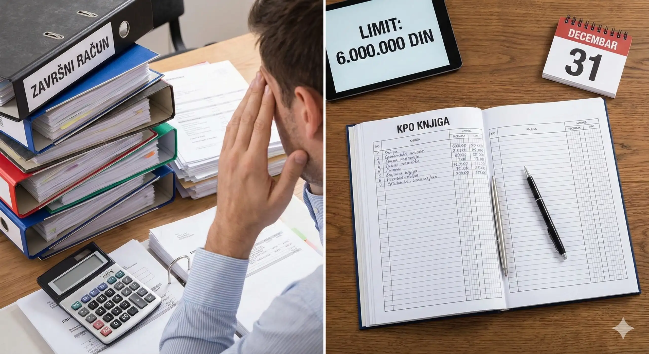 Izrada završnog računa samo za “knjigaše” Koje poreske obaveze imaju paušalci na kraju godine