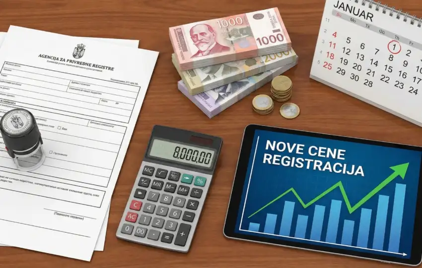 Novi cenovnik APR-a za 2026 Sve takse na jednom mestu